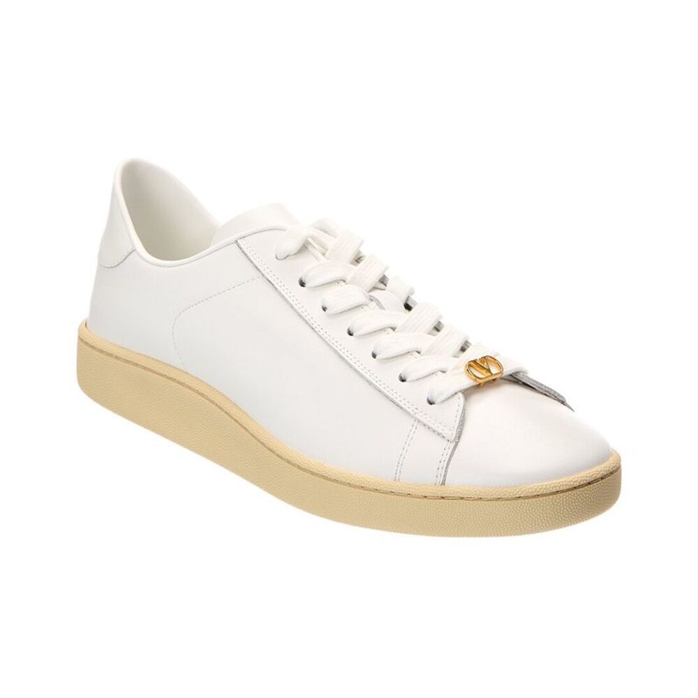 Valentino Vlogo Leather Sneaker, White